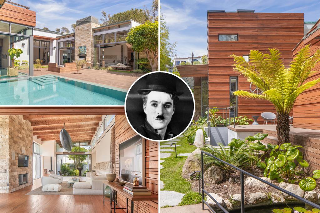Home in LA that once stored Charlie Chaplin's fire truck collection is on the market for $12.5 million.