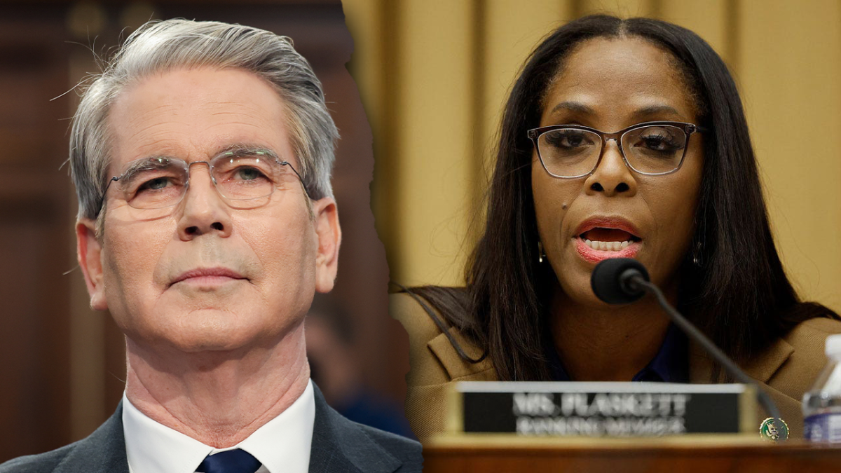 House hearing intensifies as Plaskett calls for Bessent to stop interrupting.