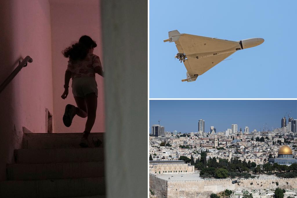 Iran responds with over 100 drone strikes after Israeli attacks on nuclear facilities.