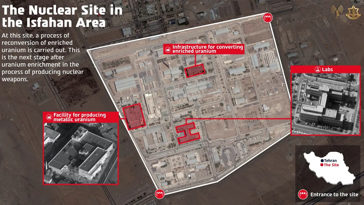 Israel attacks Iran's Isfahan nuclear location aimed at uranium facility.