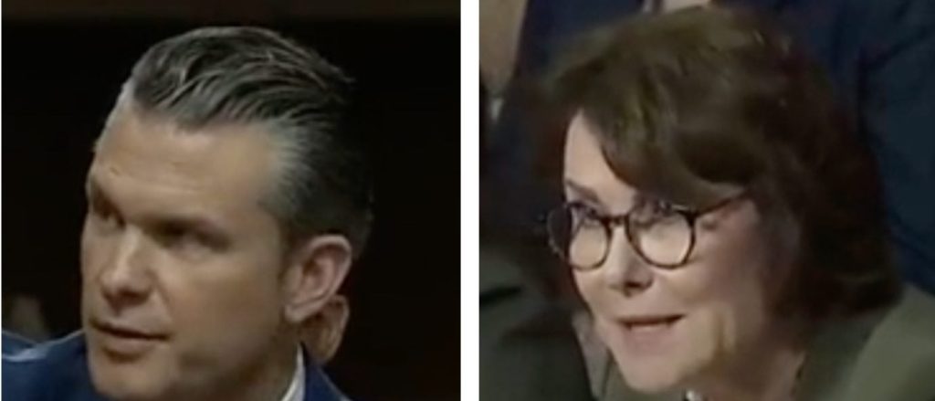Jacky Rosen Clearly Upset After Pete Hegseth Tells Her She Has Run Out Of Time