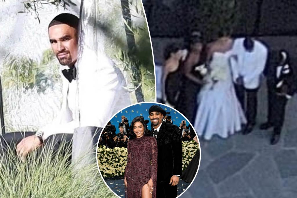Jalen Hurts marries Bry Burrows in a beautiful Napa Valley wedding