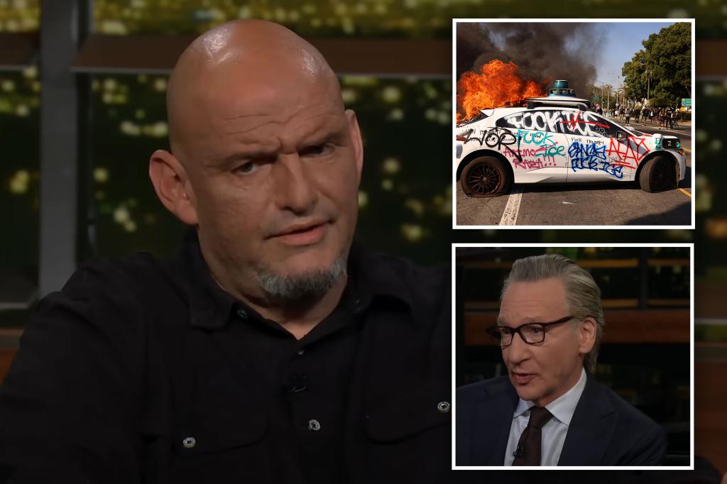 John Fetterman and Bill Maher concur that the disorder in LA and the Democratic response to the riots will benefit Trump.