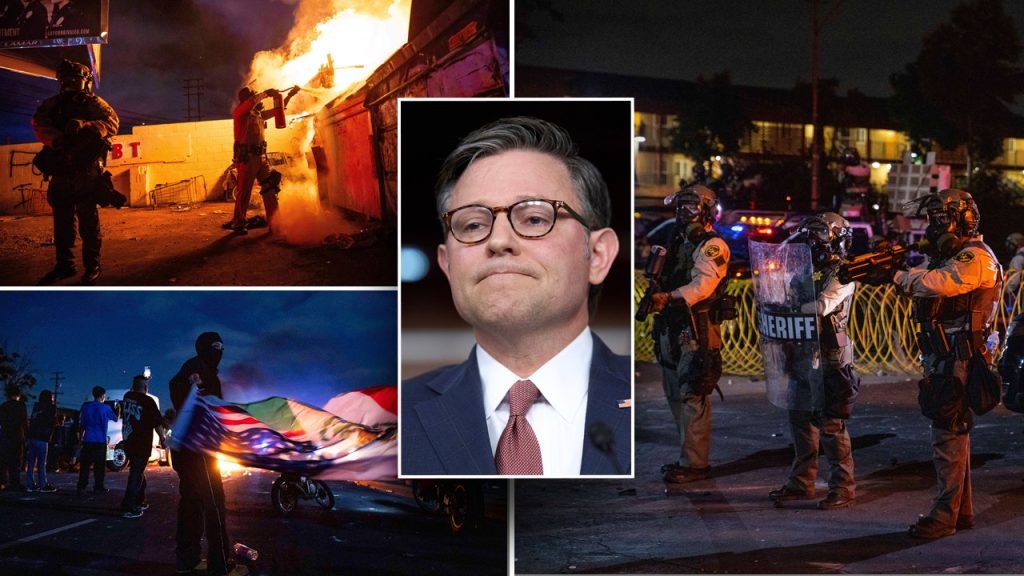 Johnson supports Hegseth's caution regarding potential Marine involvement in anti-ICE protests.