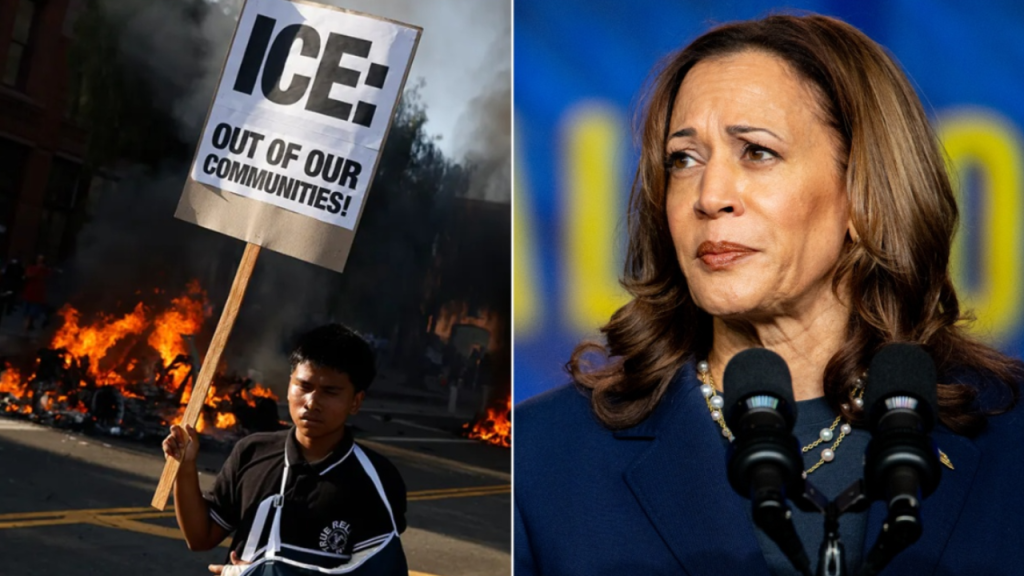 Kamala Harris criticized for deeming anti-ICE protests as 'mostly peaceful'