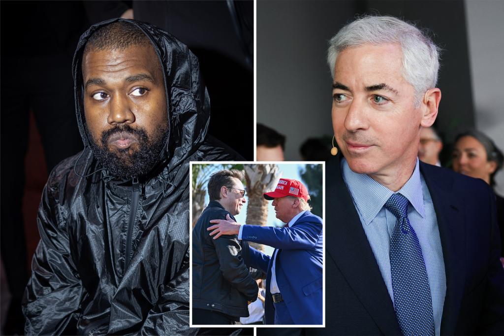 Kanye West and Bill Ackman support the reunion of Trump and Musk.