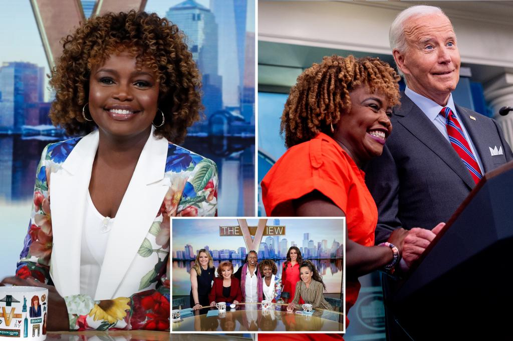 Karine Jean-Pierre aimed to join 'The View' as a co-host after leaving the Biden administration, according to a report.