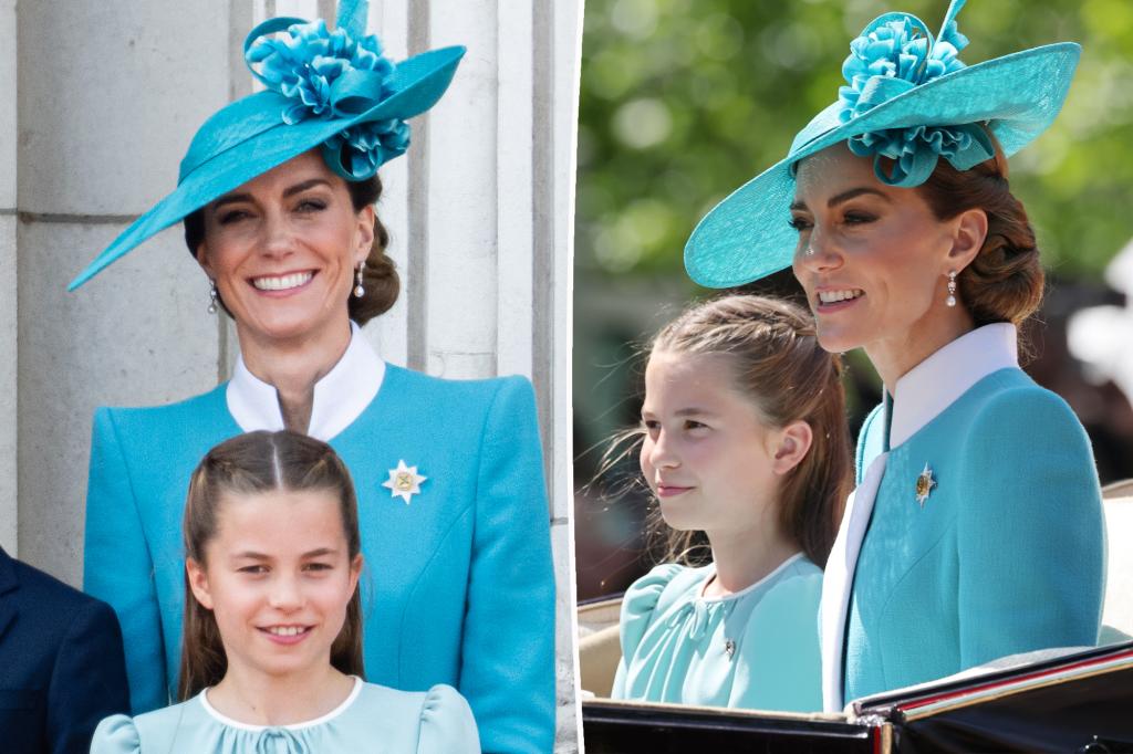Kate Middleton and Princess Charlotte charmingly coordinate in blue for Trooping the Colour 2025