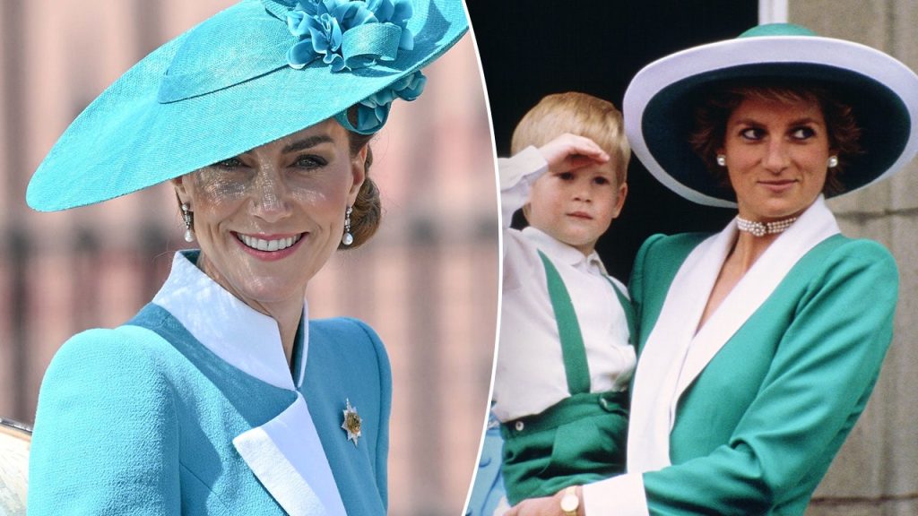 Kate dons an outfit inspired by Diana and Queen Elizabeth's earrings at the royal parade