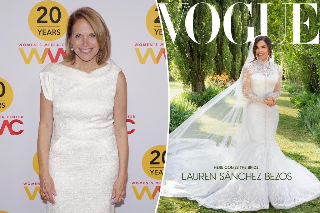 Katie Couric criticizes Lauren Sanchez's wedding outfit