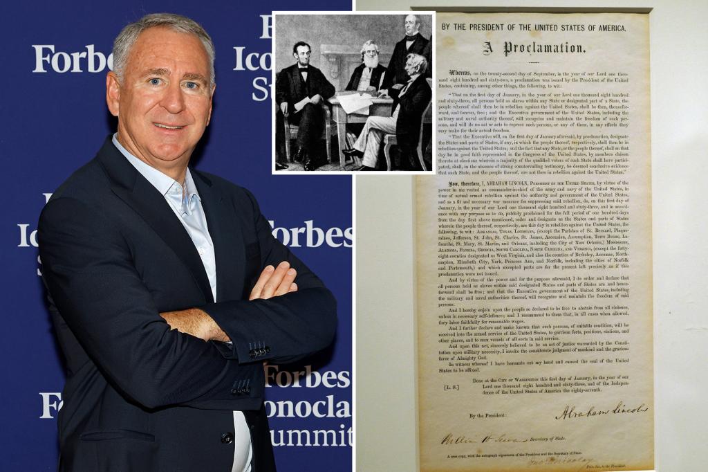 Ken Griffin purchases Lincoln's Emancipation Proclamation and the 13th Amendment for $18.1 million