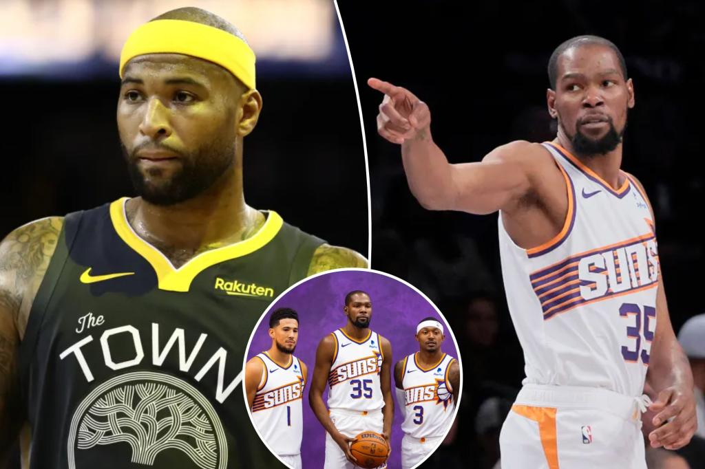 Kevin Durant reacts to Demarcus Cousins' statement about 'fist fights' involving the Suns.