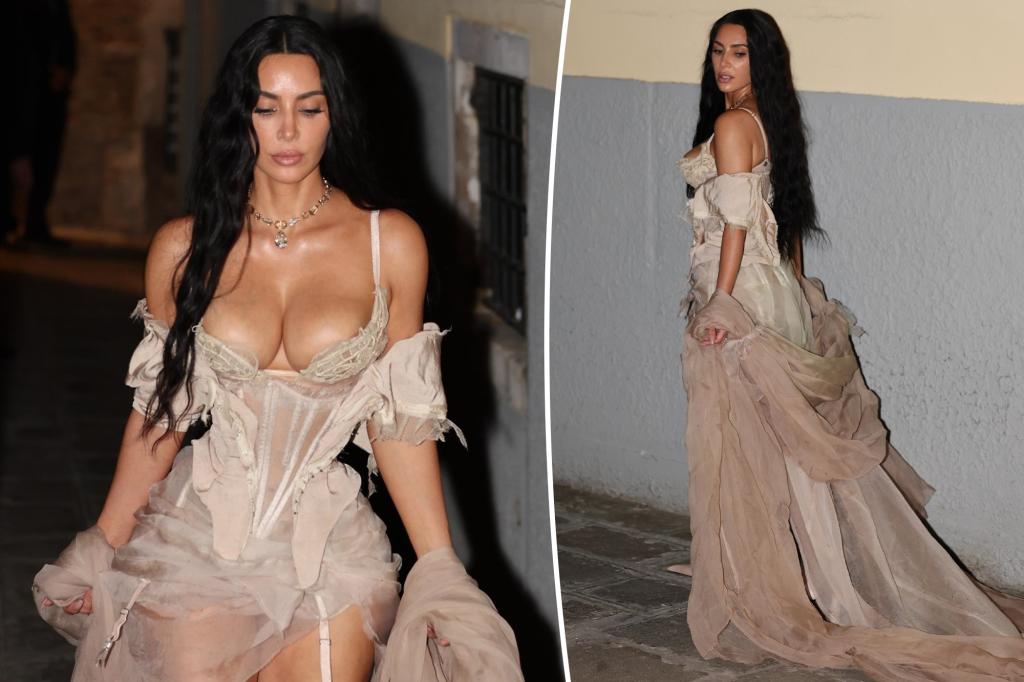 Kim Kardashian showcases her lingerie before Lauren Sánchez and Jeff Bezos' pajama afterparty