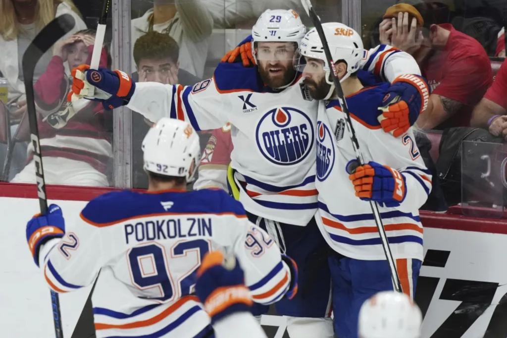 Leon Draisaitl scores another overtime playoff goal, leading the Oilers to victory over the Panthers in Game 4 of the Stanley Cup.