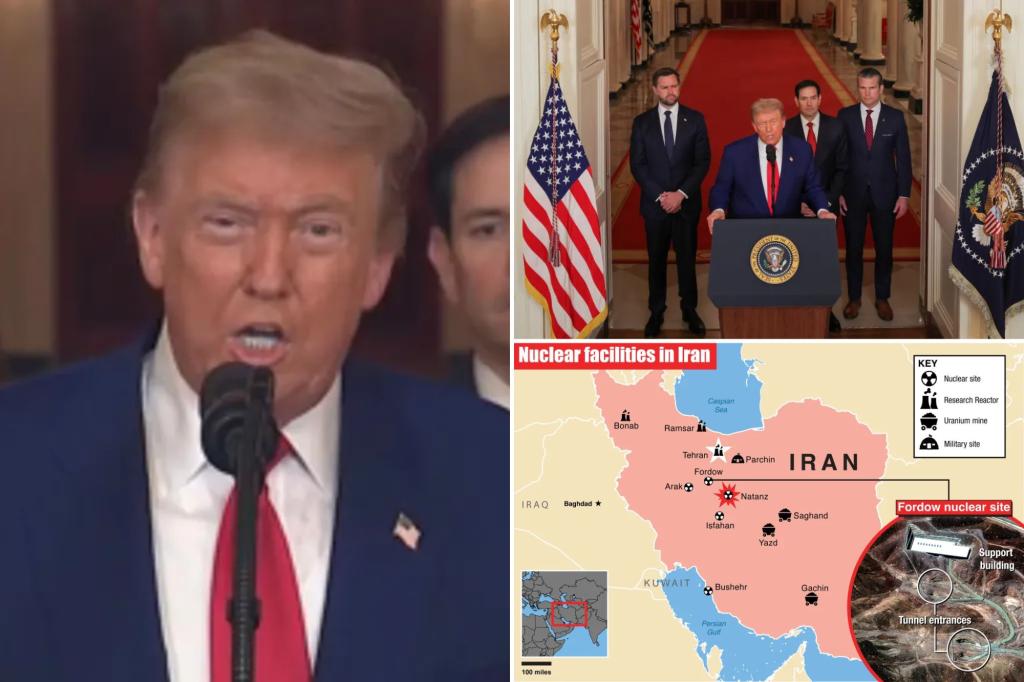 Listen to President Trump’s address following the US attacks on Iran.