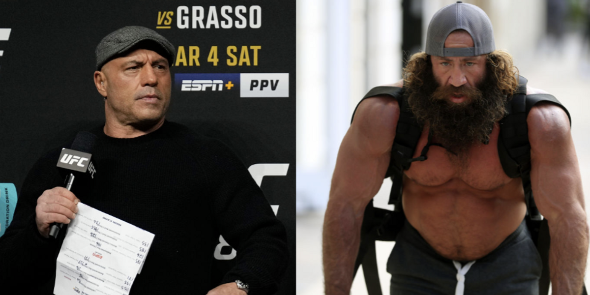 Liver King attacks Joe Rogan in outrageous videos featuring gold guns, wolf pelts, and enemas; raw meat influencer from Netflix taken into custody