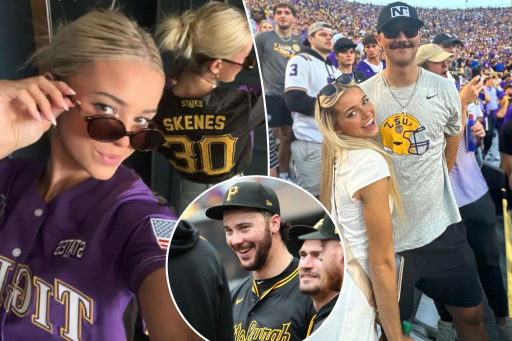 Livvy Dunne pays tribute to her boyfriend Paul Skenes with a unique LSU jersey design.