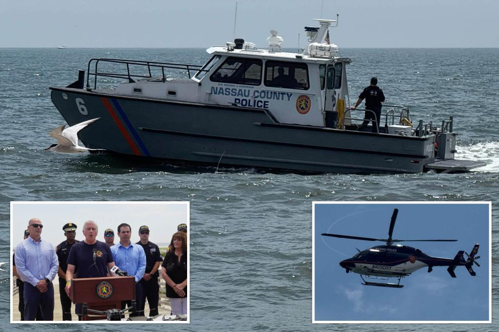 Long Island begins new shark patrols following beach attack &mdash; as a key official takes the plunge to challenge 'Jaws'