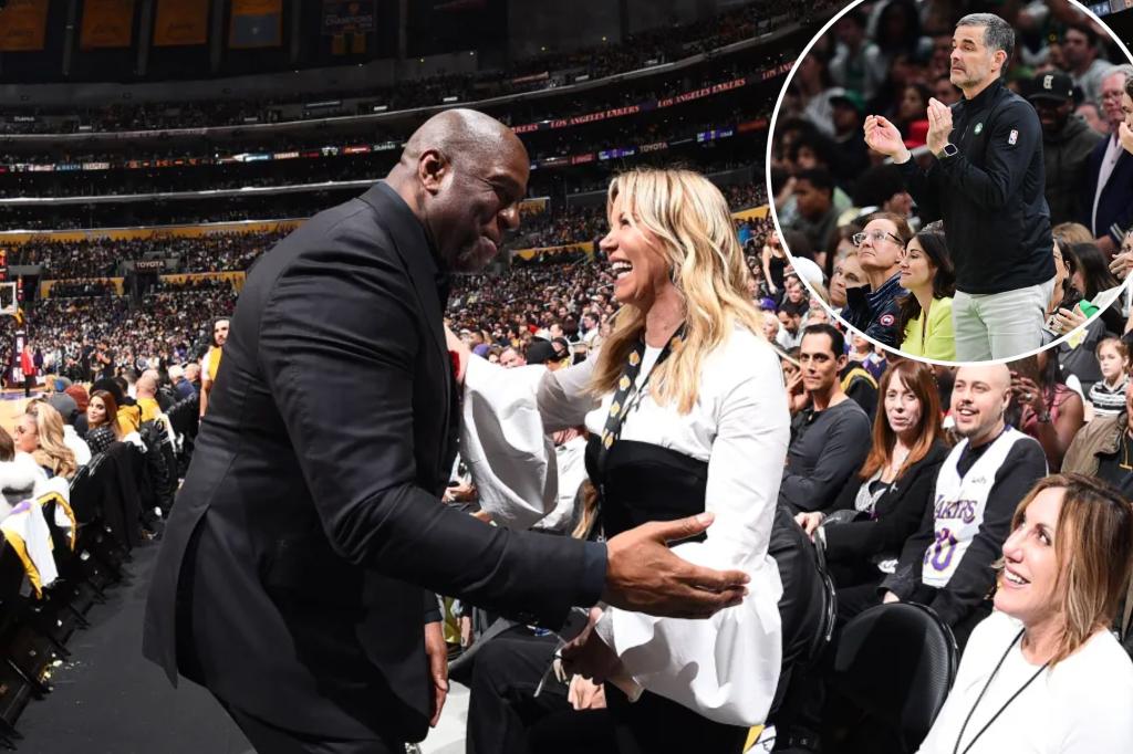 Magic Johnson criticizes the Celtics following the record $10 billion sale of the Lakers