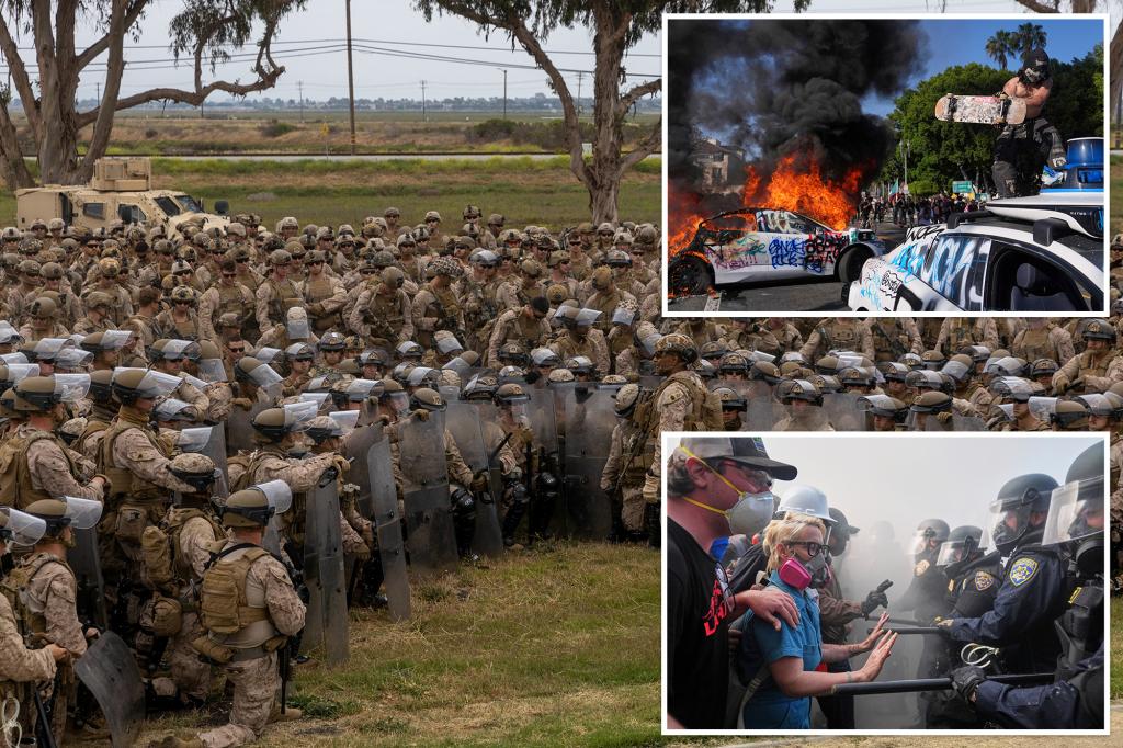 Marines get ready for deployment to Los Angeles