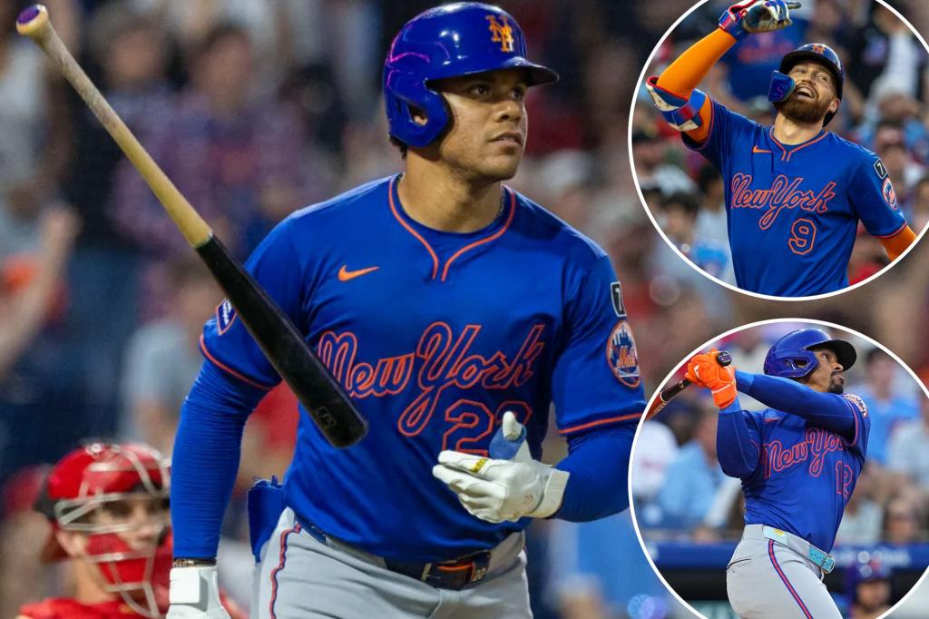 Mets hit seven home runs in decisive victory over Phillies to end losing streak