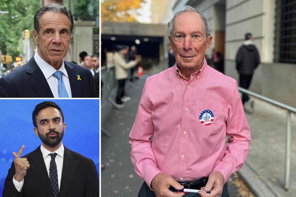 Mike Bloomberg supports Andrew Cuomo in the New York City mayoral election
