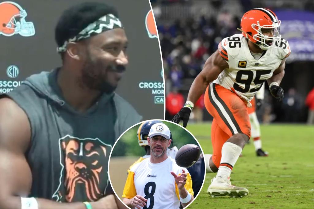 Myles Garrett is eager to take down Aaron Rodgers.