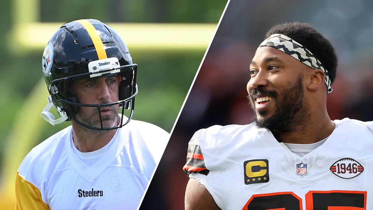Myles Garrett plans to add Aaron Rodgers of the Steelers to his list of sacks.