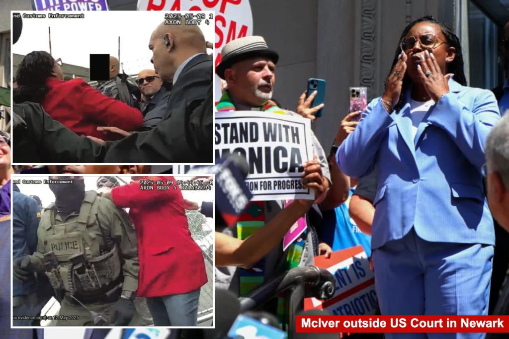 NJ Representative LaMonica McIver enters a not guilty plea to assault charges following a tumultuous visit to an immigration center in Newark.