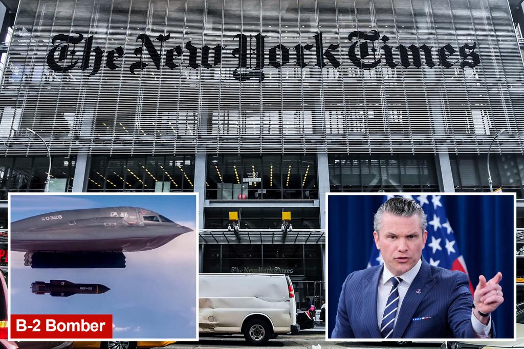 NY Times criticized for attempting to fact-check Hegseth's admiration of 'our boys' piloting B-2 bombers