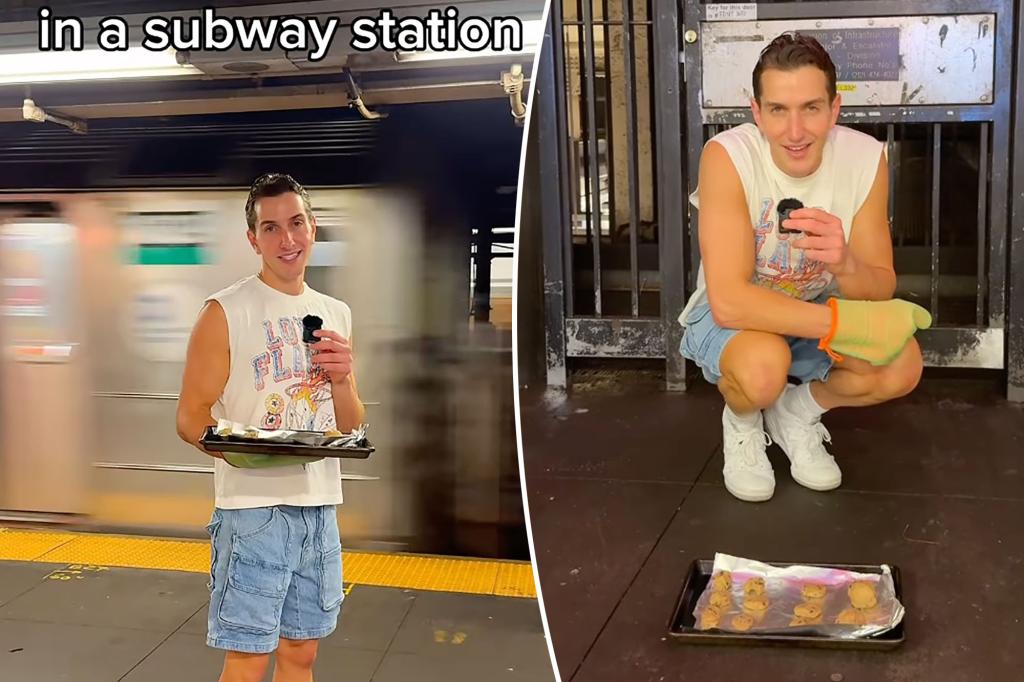 NYC influencer ridiculed for questionable subway cookie prank