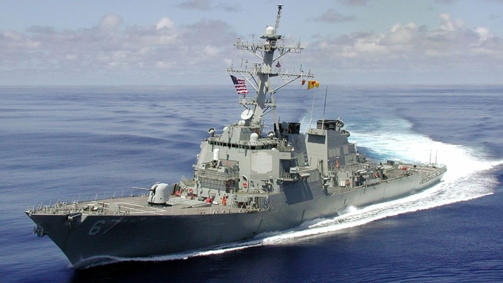 Navy deploys third destroyer to the border for drug and immigration enforcement.