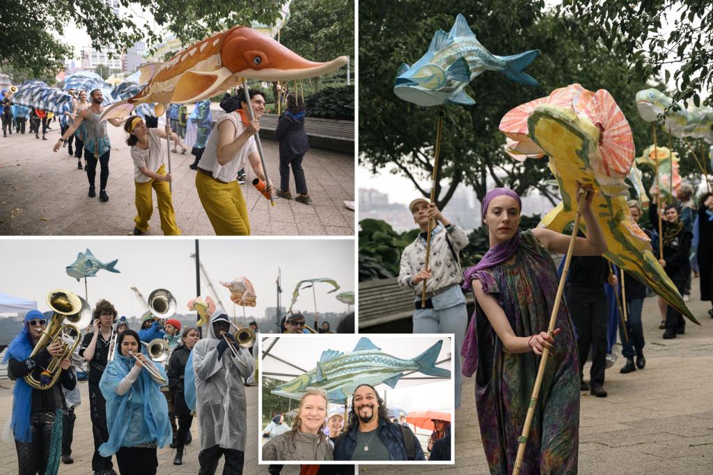 New York City fish enthusiasts dive deep into unique 'Migration Celebration,' featuring paper mache sea creatures