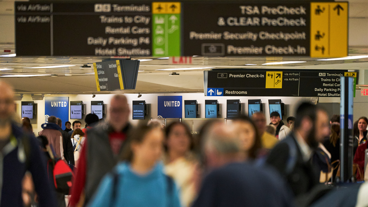 Newark Airport experiences over an hour of FAA delays because of staff shortages.