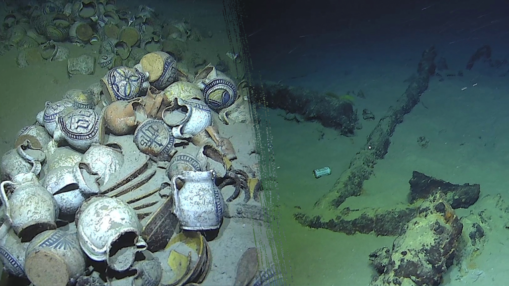 Oldest French shipwreck found, containing 16th century Italian pottery