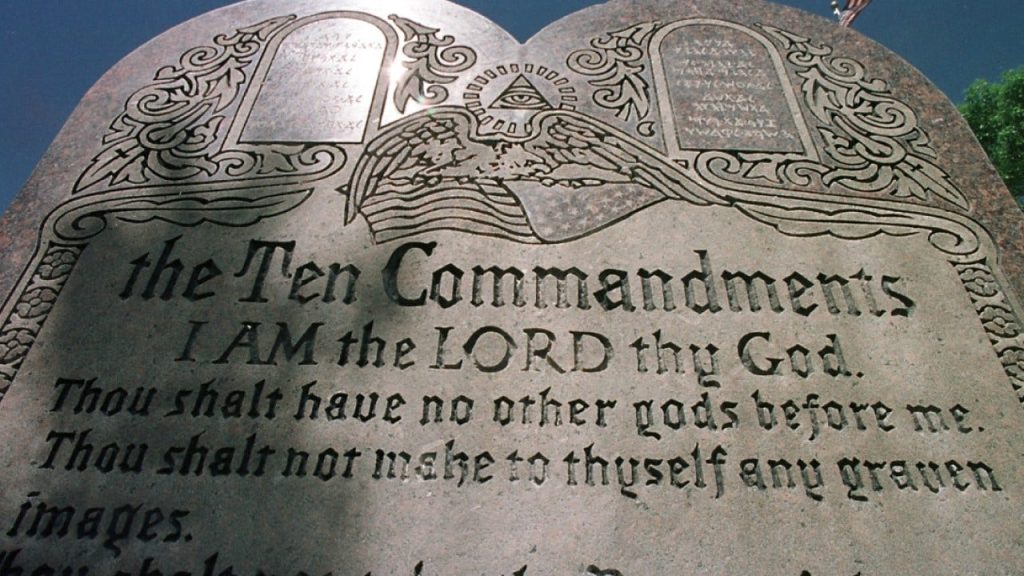 Parents in Arkansas file a lawsuit to prevent Ten Commandments displays in public schools.