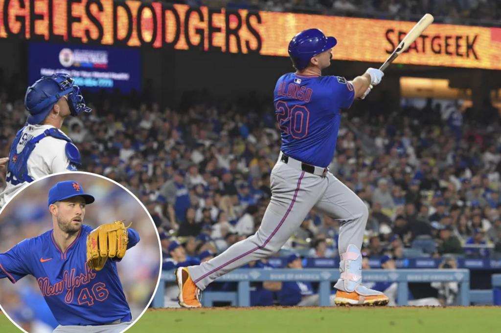 Pete Alonso hits two home runs as the Mets defeat the Dodgers.