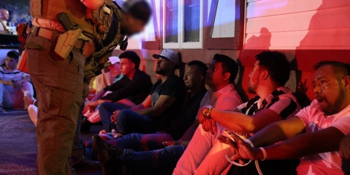 Photos reveal ICE operation at a club linked to a suspected terrorist, resulting in the arrest of many undocumented immigrants, including an accused murderer.