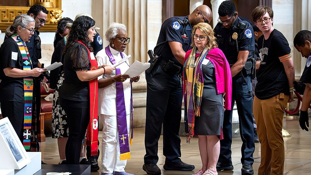 Police detain many during protests against Trump's 'big, beautiful bill'