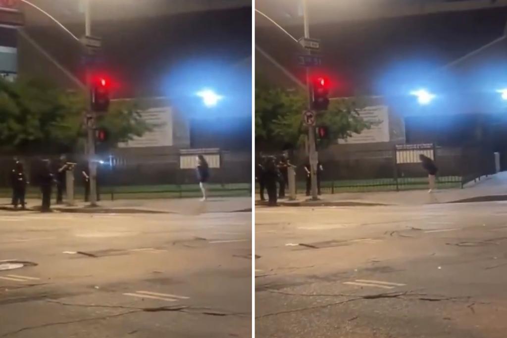 Police fire rubber bullet at woman from close range while she was walking home