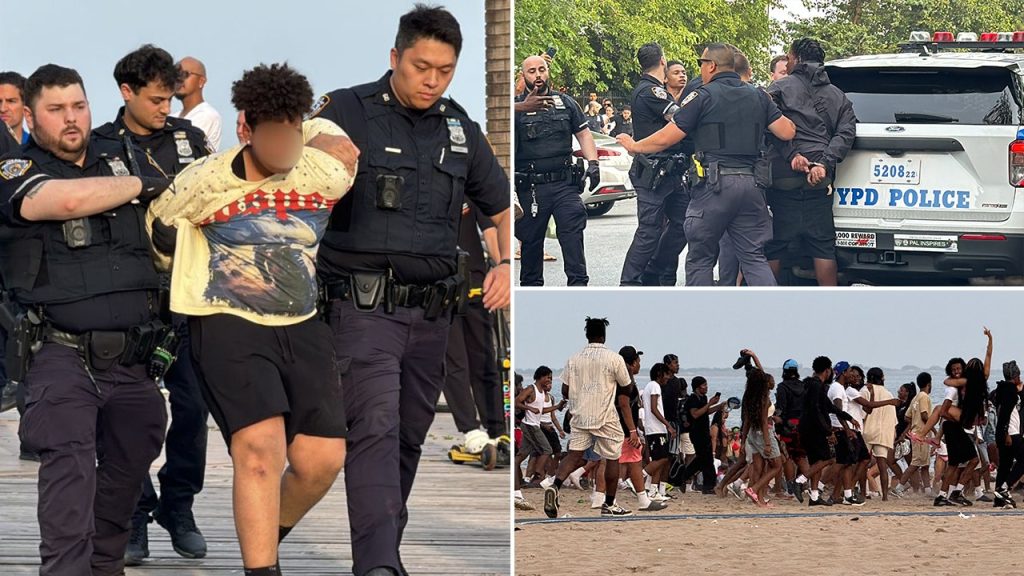 Police intervene in beach brawl at Coney Island as temperatures rise