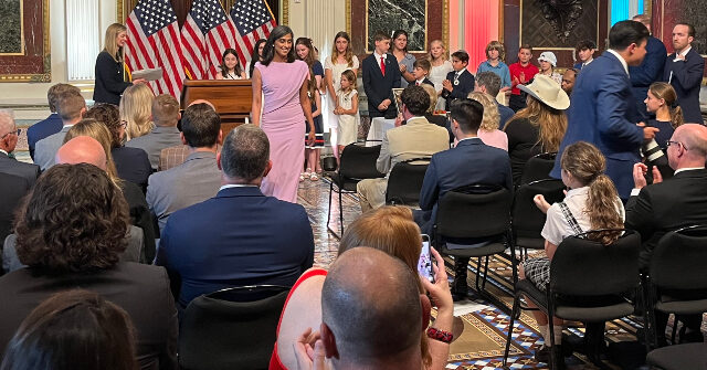 PragerU Presents 'Road to Liberty' Exhibit at the White House; Usha Vance and Linda McMahon Address the Unveiling Event