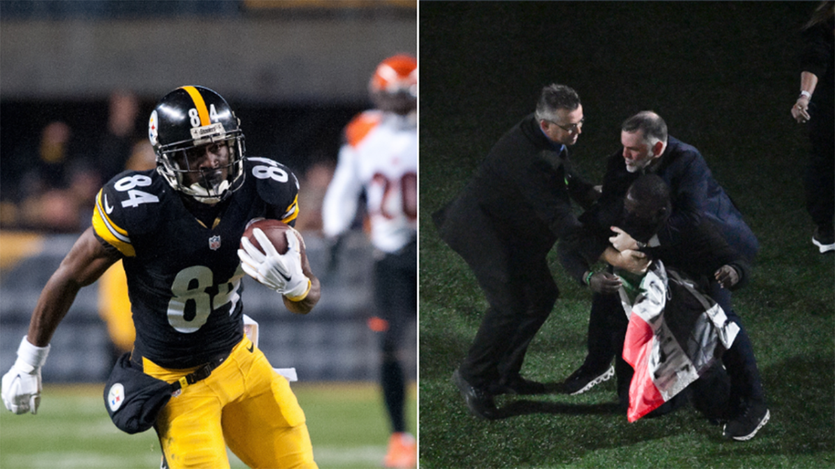 Protester at the Super Bowl halftime show is said to be the shooting victim of Antonio Brown.