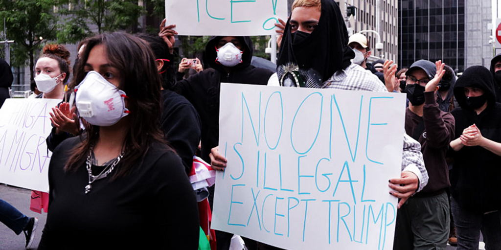 Protester ridicules mother for attempting to go to her job