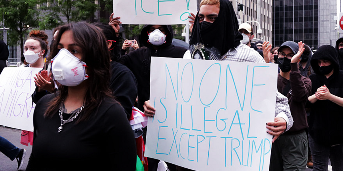 Protester ridicules mother for attempting to go to her job