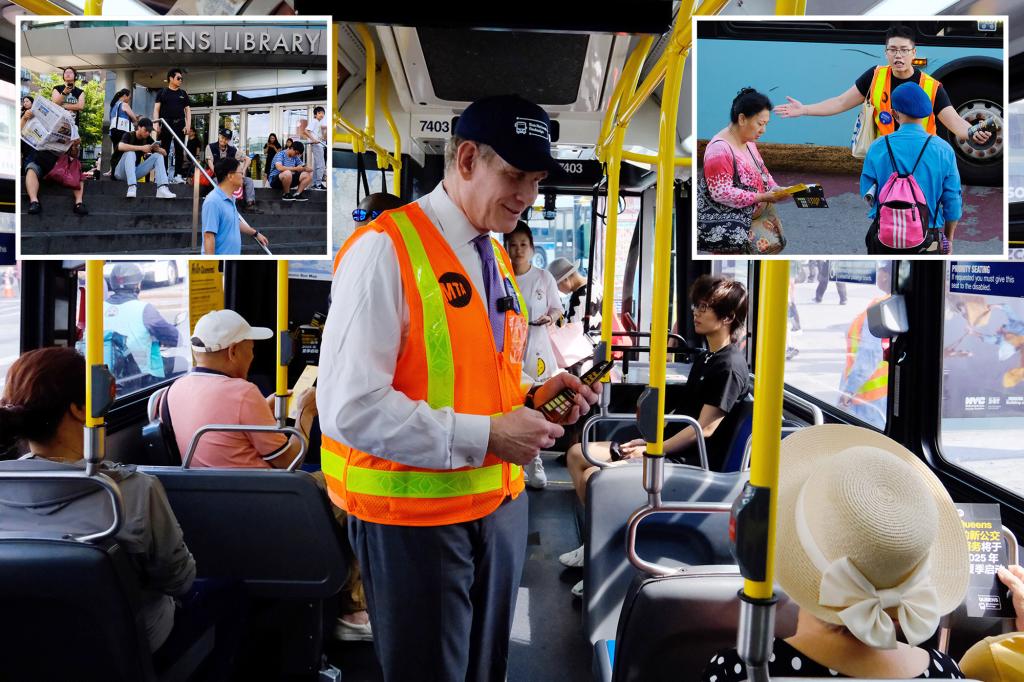 Queens bus routes experience disruption as MTA brings in 'ambassadors' and CEO to inform riders about changes