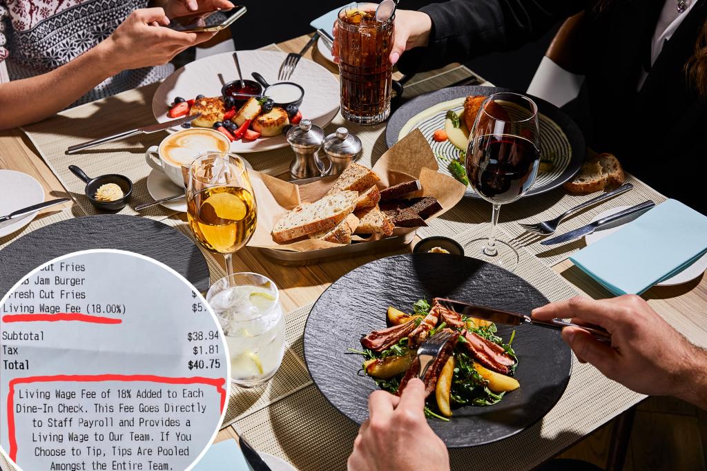 Restaurant criticized online for secret living wage charge