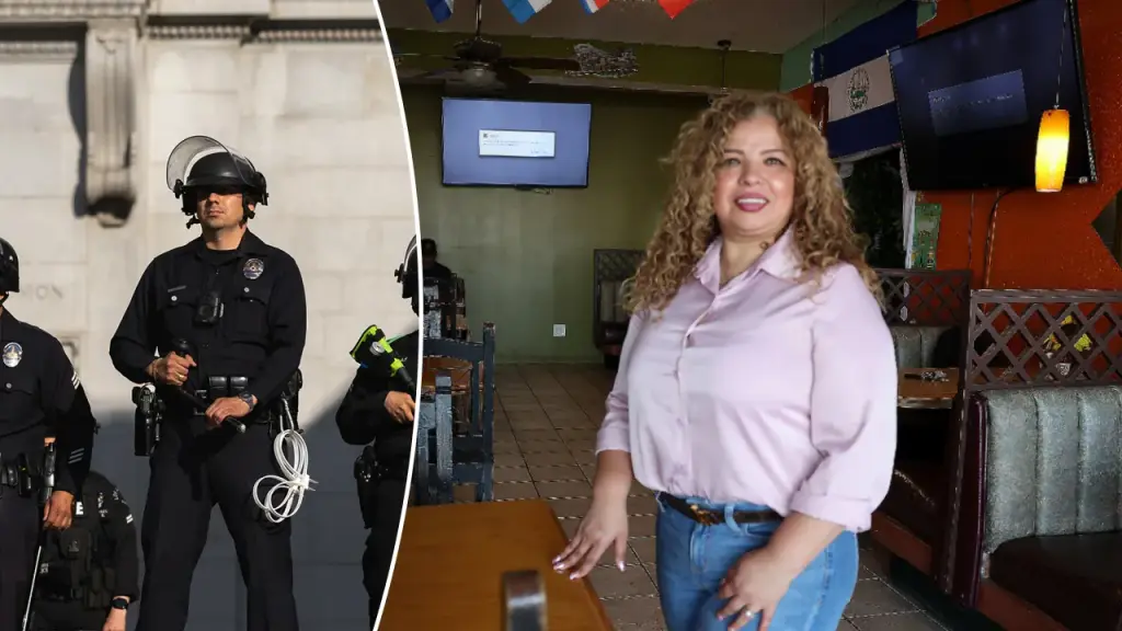 Restaurant owner aids police and protesters affected by tear gas during ICE protests