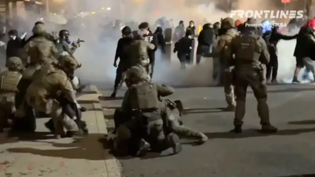 Riot suspects in Portland face court for allegedly attacking ICE officers