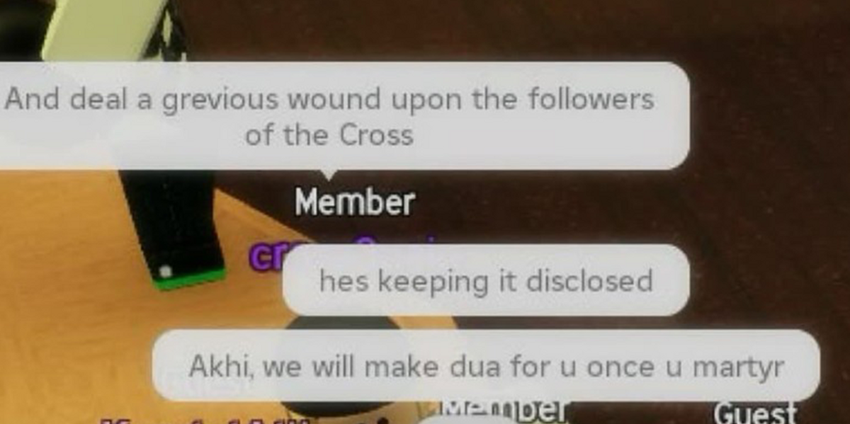 Roblox user prevents terror plot by 'Ginger ISIS member'